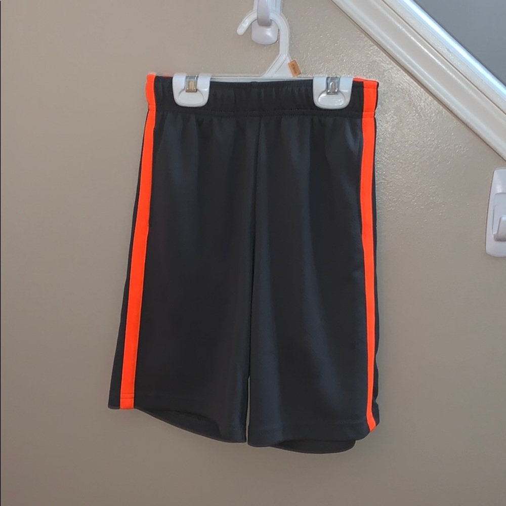 Gray And Orange Boy’s Athletic Shorts
